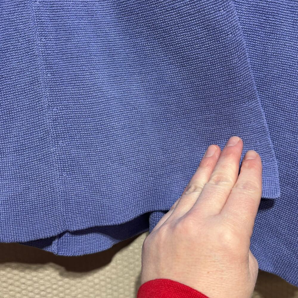 Eileen Fisher Silk Cotton Blend Lavender Open Front Cardigan Sweater Size M - Picture 2 of 9